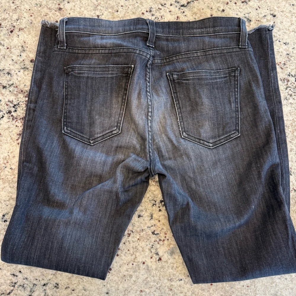 Current/Elliot Women's Black and Light Grey Jeans, Size 26 - Picture 5 of 5